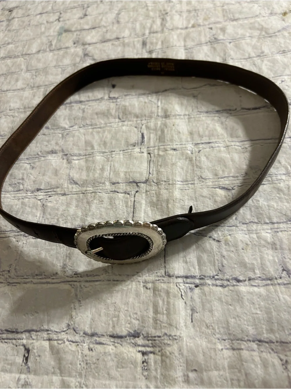 RUFF HEWN TRUE AMERICAN WEAR GENUINE LEATHER CHOCOLATE BROWN SIZE 1X BELT